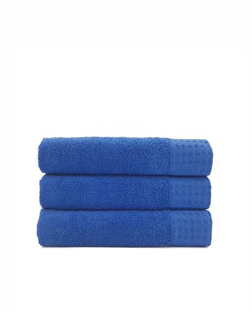 Imagen 0 de Pack 3 toalla lisa 550 grs. lavabo 7 azul