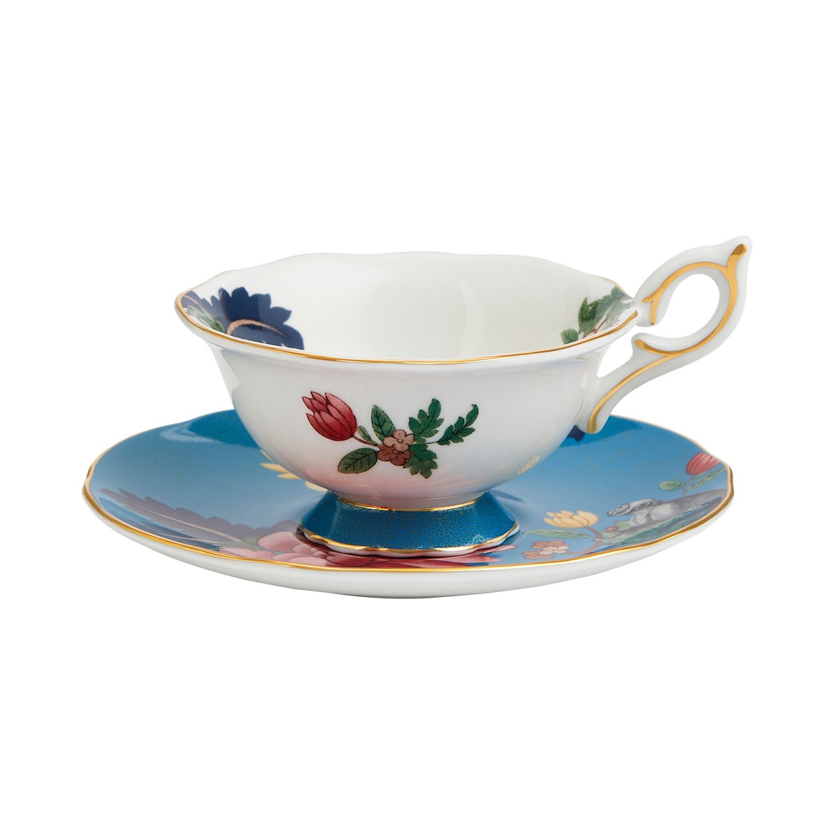 Chávena de Chá com Prato Wonderlust Sapphire Azul-1
