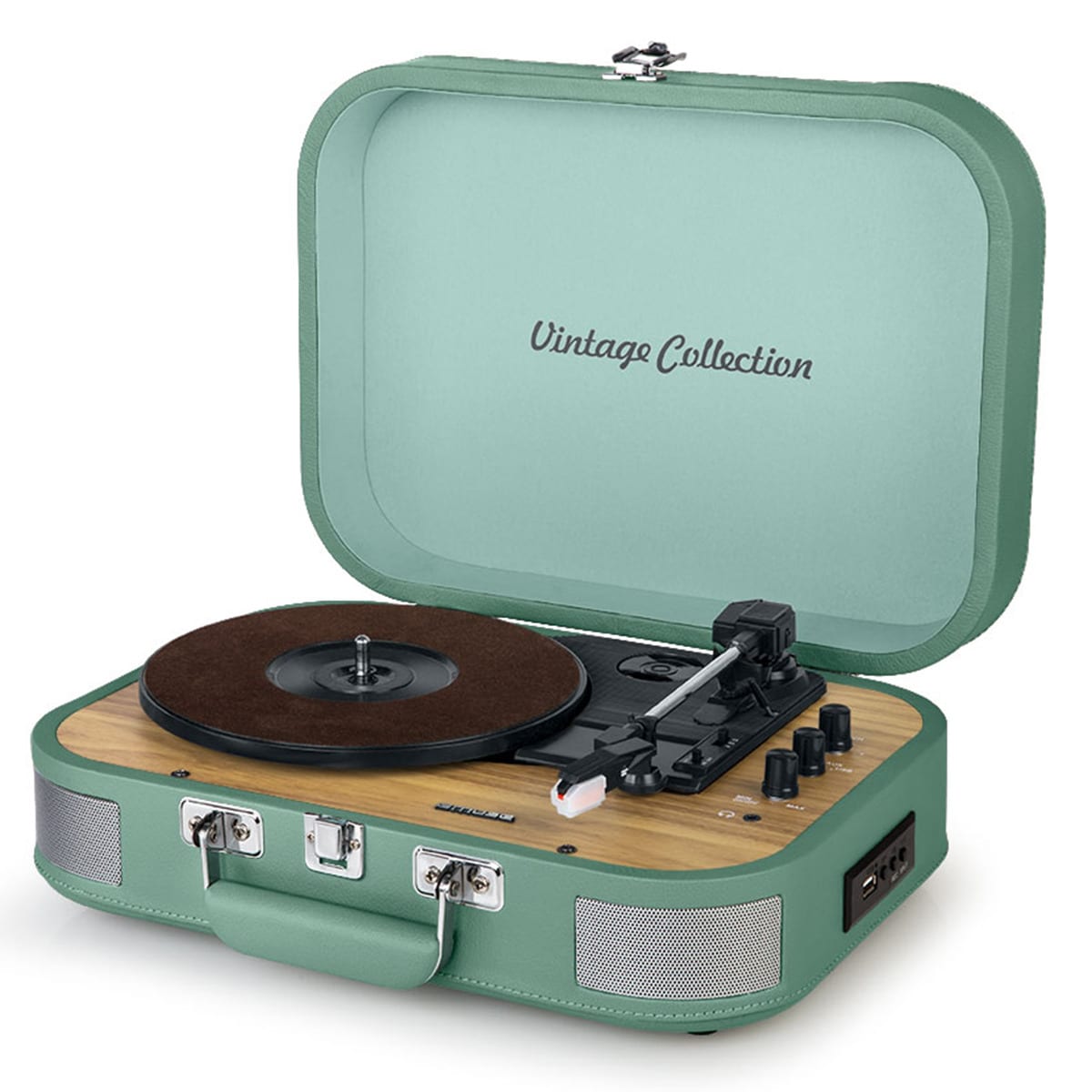 Tocadiscos estéreo Muse MT201WG verde Verde-1