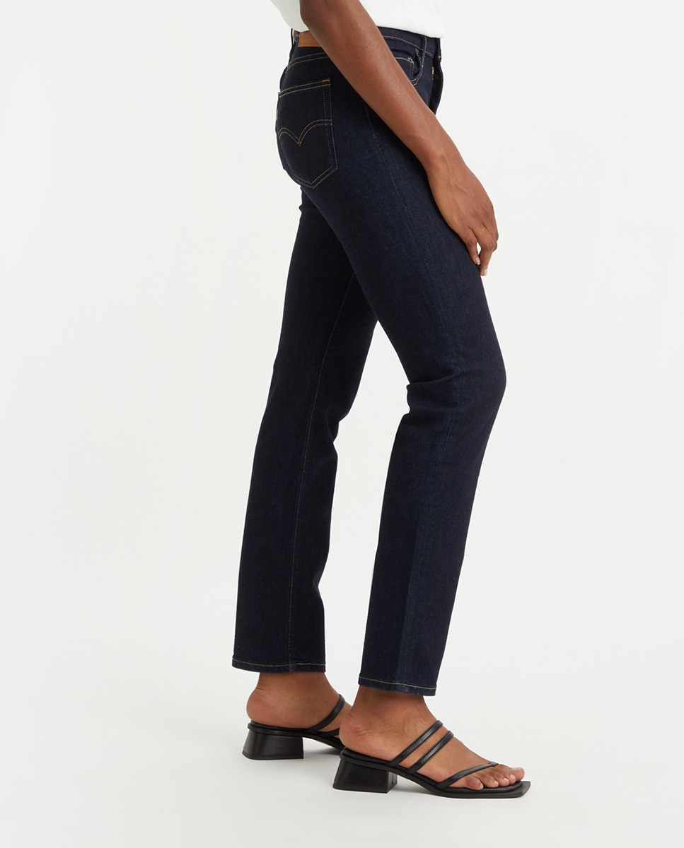 Jeans 724™ Straight com Cintura Subida e Lavagem Escura Azul-índigo-4