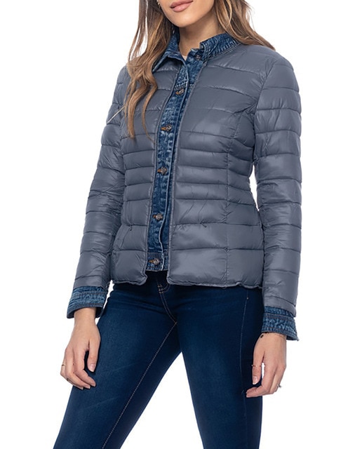 Imagen 0 de Anorack corto con detalles denim