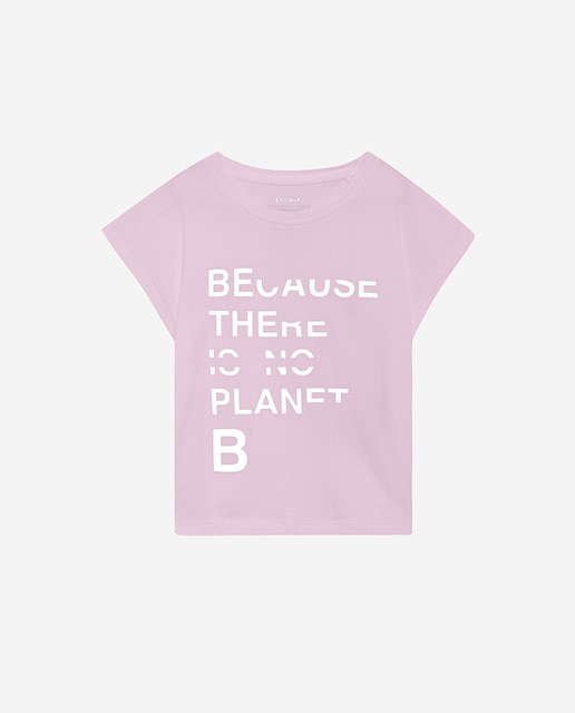 Imagen 0 de Camiseta de niña manga corta, con estampado delantero because