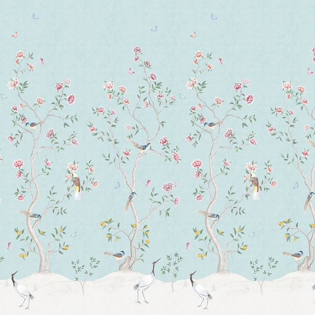 Imagem 0 de Mural floral Chinoiserie Hana