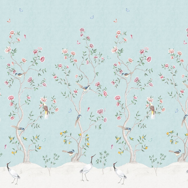 Imagem 0 de Mural floral Chinoiserie Hana