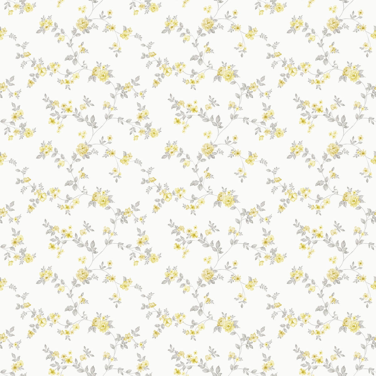 Papel Pintado Delicate Floral Small Prints Amarelo-1