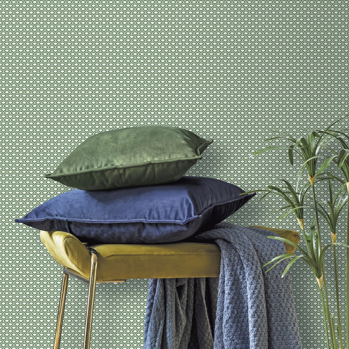 Papel Pintado Shell Top Small Prints Esmeralda-2