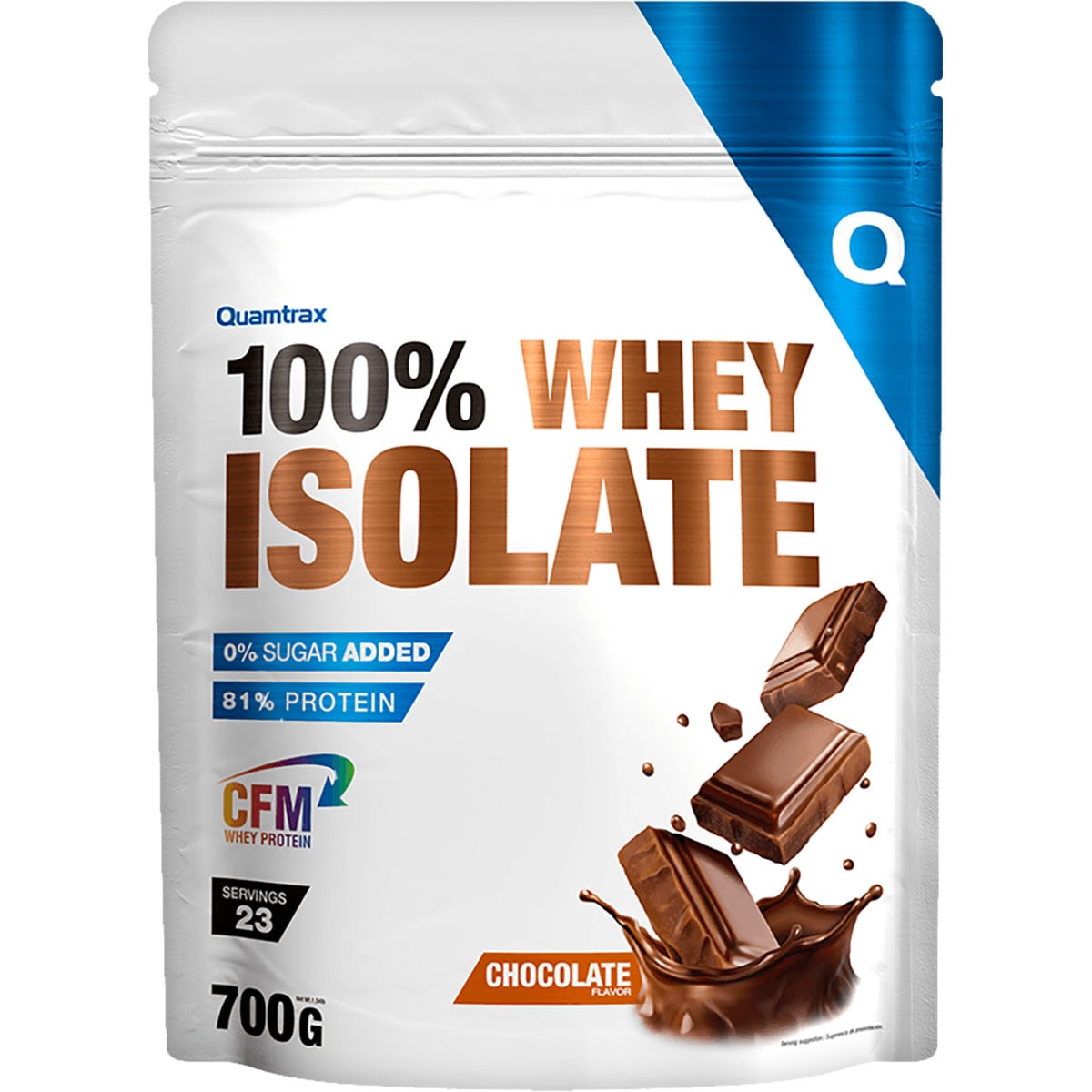 Whey Isolate proteína de suero en polvo sabor chocolate envase 700 g Aislada