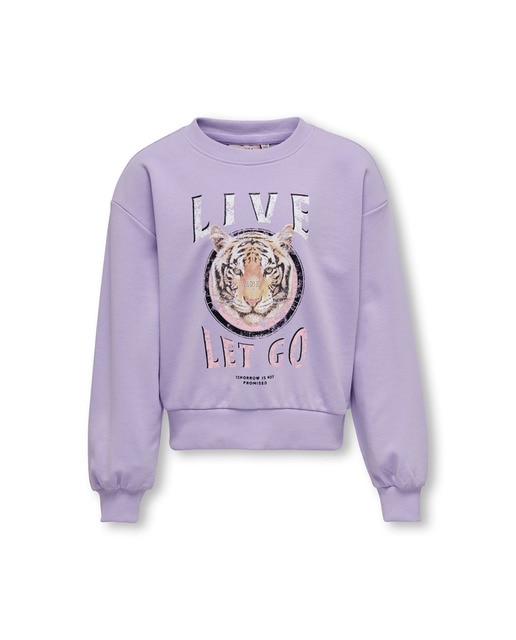 Imagen 0 de Sudadera de niña con estampado frontal