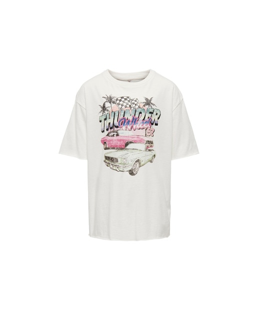 Imagen 0 de Camiseta de niña oversize manga corta