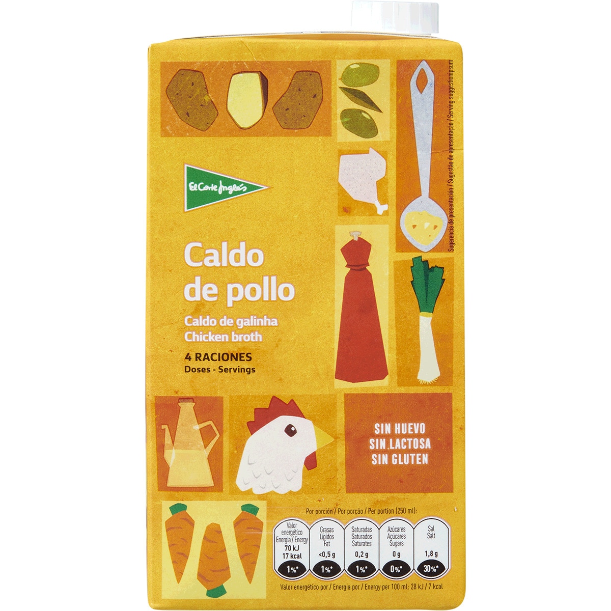 Caldo Líquido de Frango embalagem 1 L