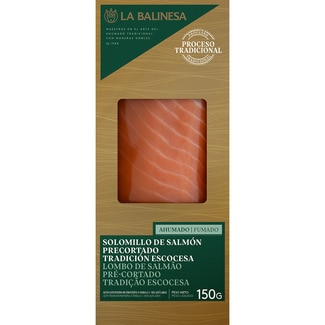 solomillo de salmón ahumado precortado tradición escocesa sin azúcares añadidos envase 150 g - La Balinesa