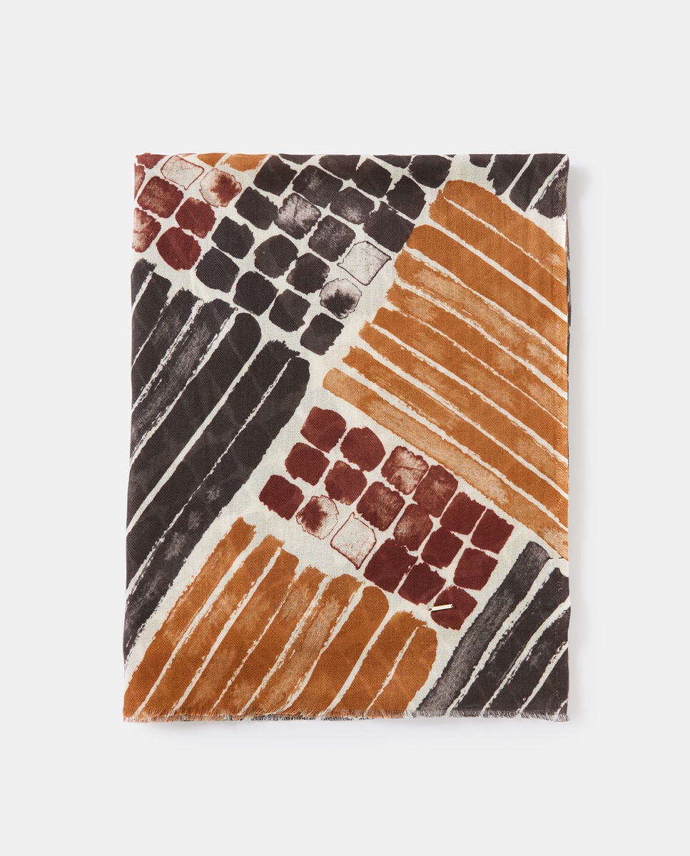 Foulard à imprimé fantaisie et