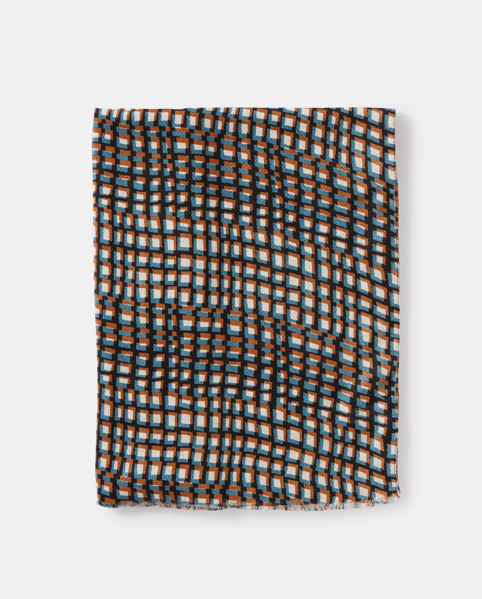 Foulard à carreaux dans les tons