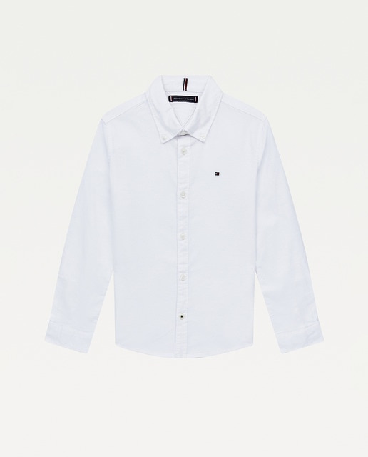 Imagen 0 de Camisa de niño Tommy Hilfiger de manga larga con bandera bordada