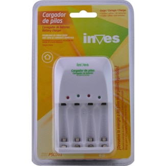 Carregador de Pilhas embalagem 1 unidade - Inves