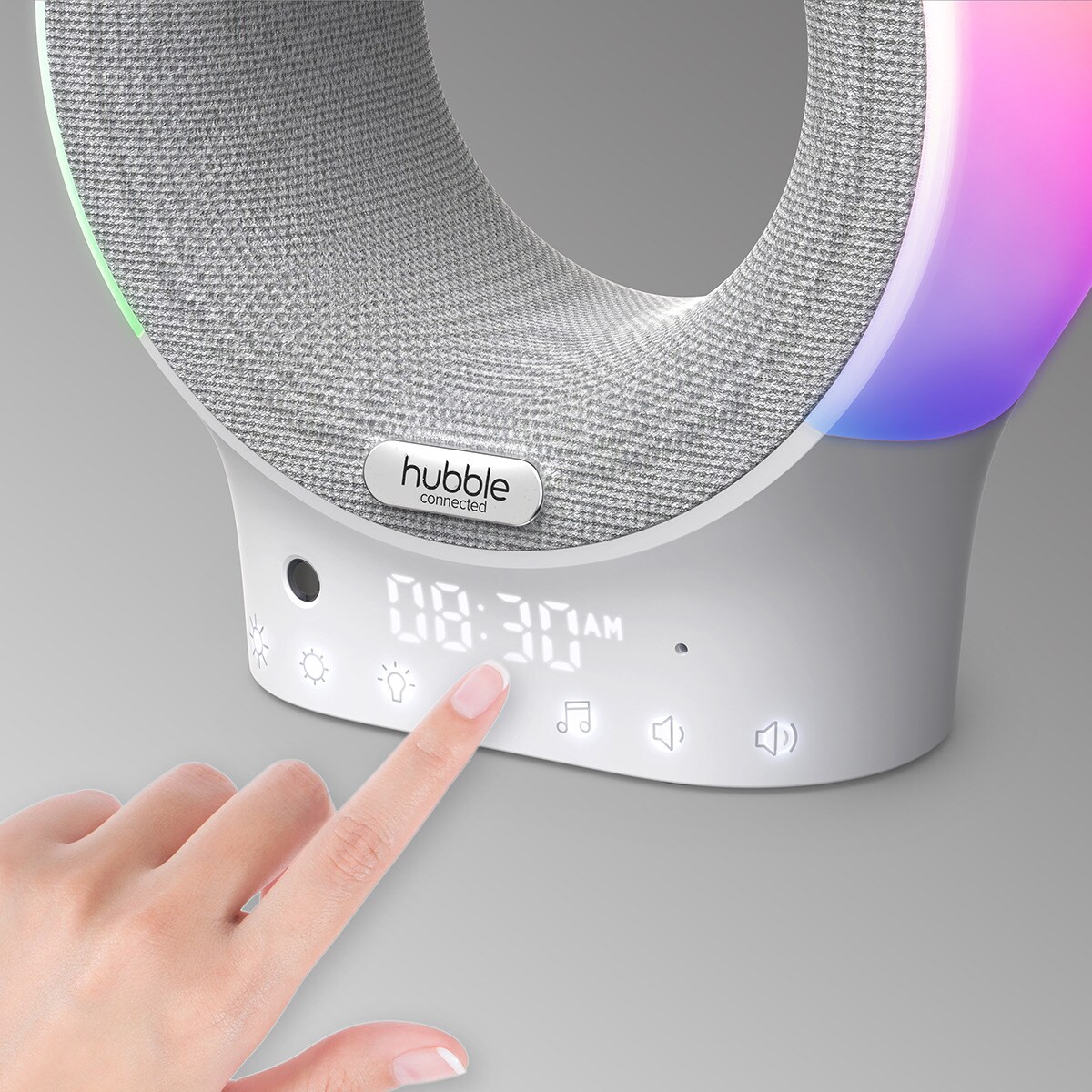 Luz nocturna Hubble Connected Eclipse Plus con reloj