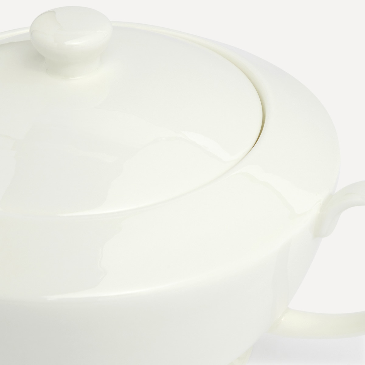 Terrina de sopa redonda Bone China Essential El Corte Inglés Branco-2