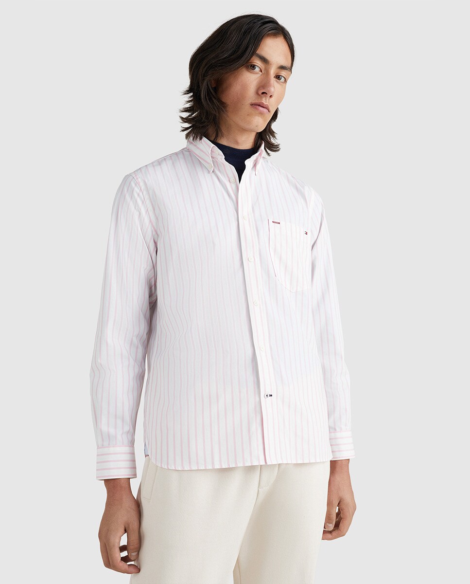 Chemise regular fit à manches longues