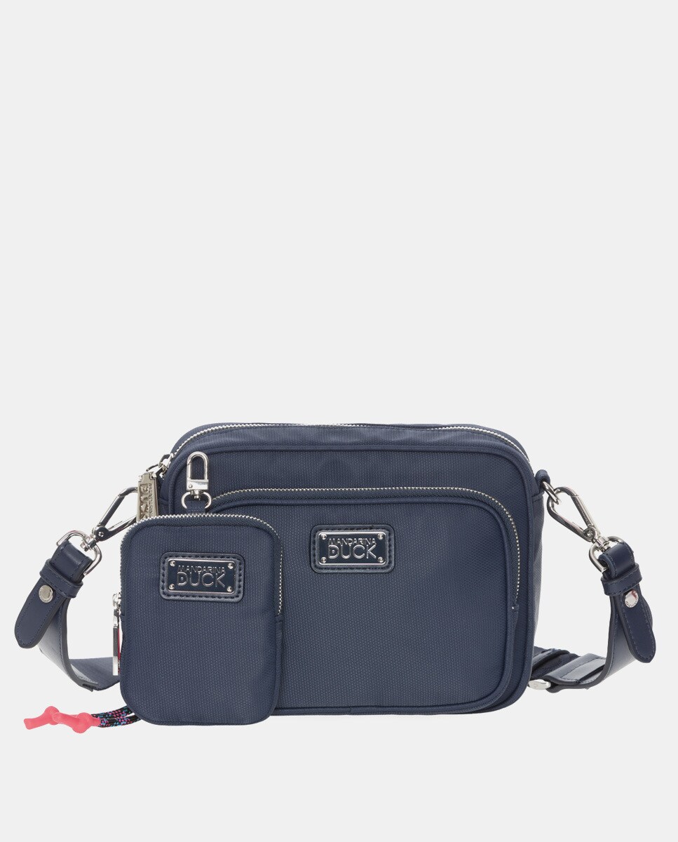 Petit sac à bandoulière en nylon recyclé avec charm portemonnaie amovible