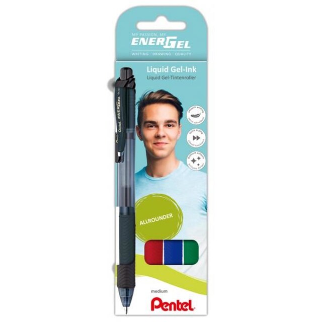 Imagem 0 de Blister de 4 Esferográficas Roller Pentel Energel