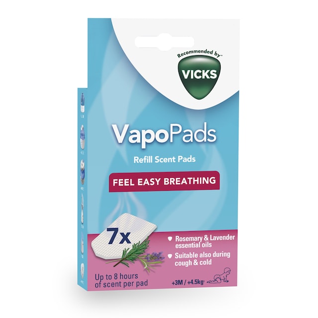 Imagen 0 de Pack 7 VapoPads Vicks Romero y lavanda.