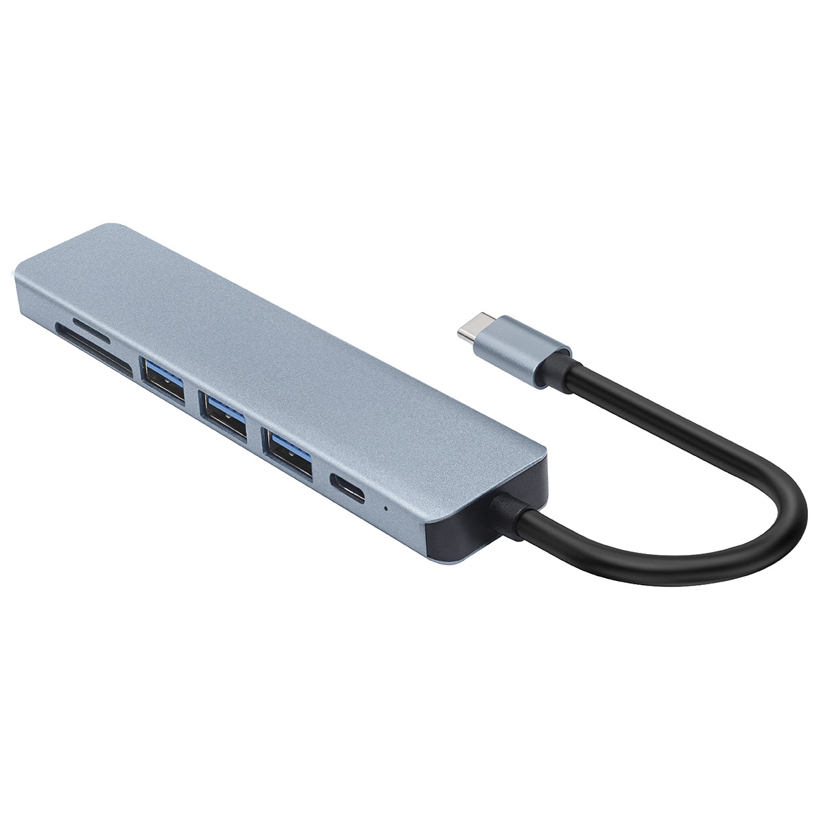 Adaptador Hub Inves W09 multipuerto 7 en 1 gris Gris-1