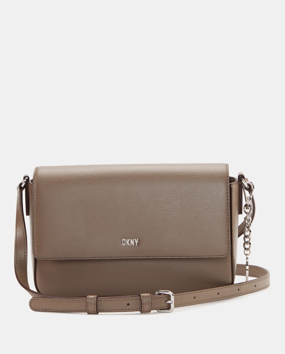 Petit sac à bandoulière gris à rabat