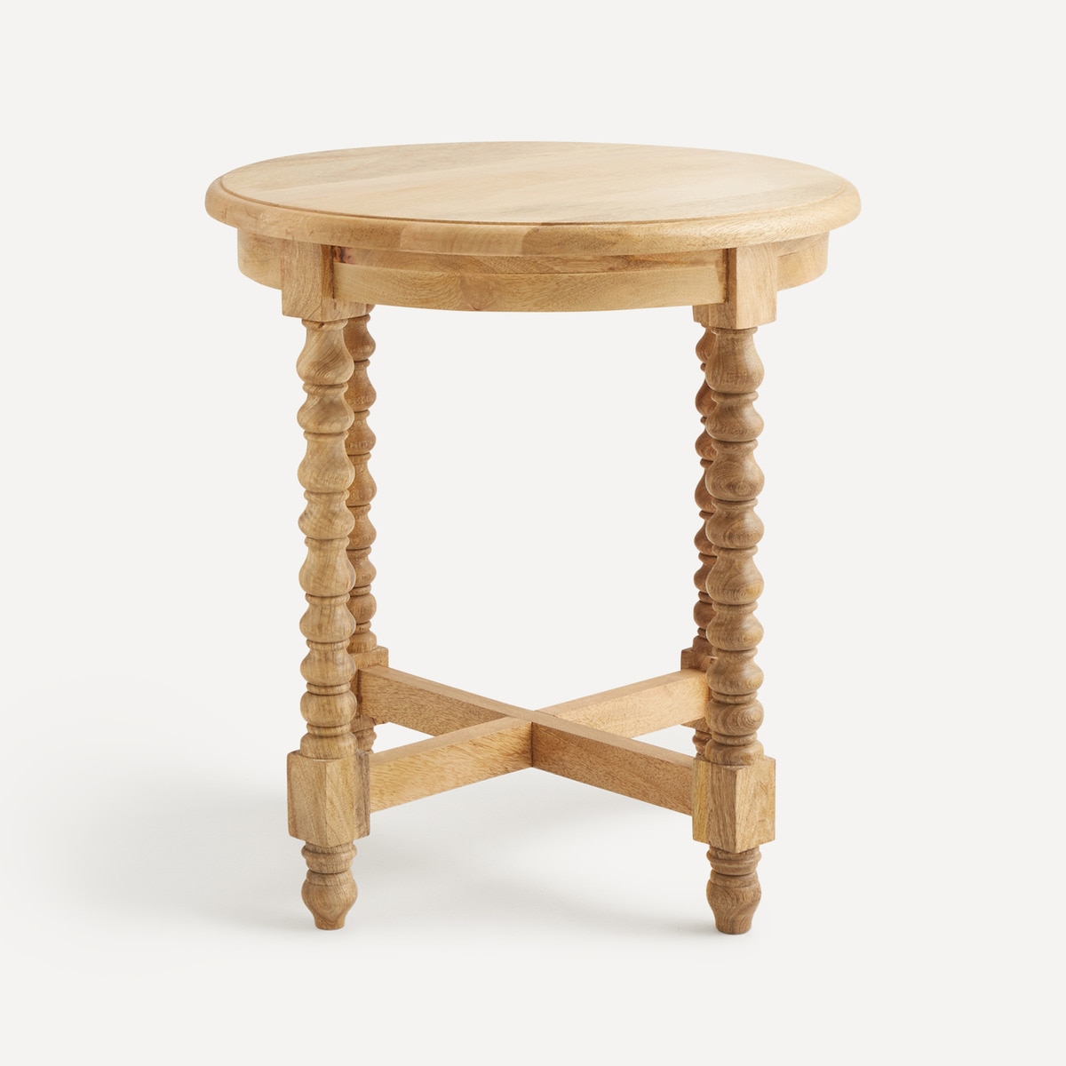 Mesa auxiliar de madera mango Bianca El Corte Inglés Natural-1