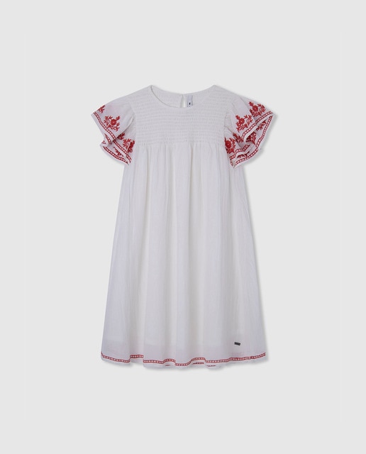 Imagen 0 de Vestido de niña con detalles de bordado