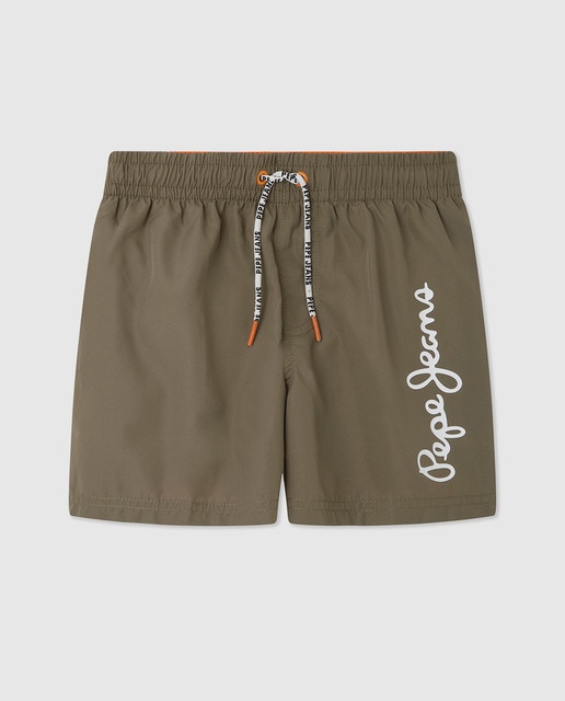 Imagen 0 de Bañador de niño con logo vertical en pierna