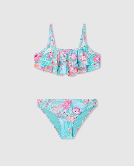 Imagen 0 de Bikini de niña con estampado de flores