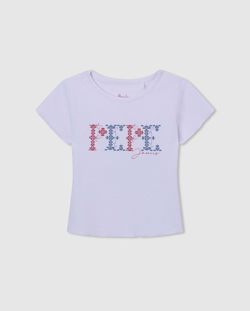 Imagen 0 de Camiseta de niña con logotipo estampado