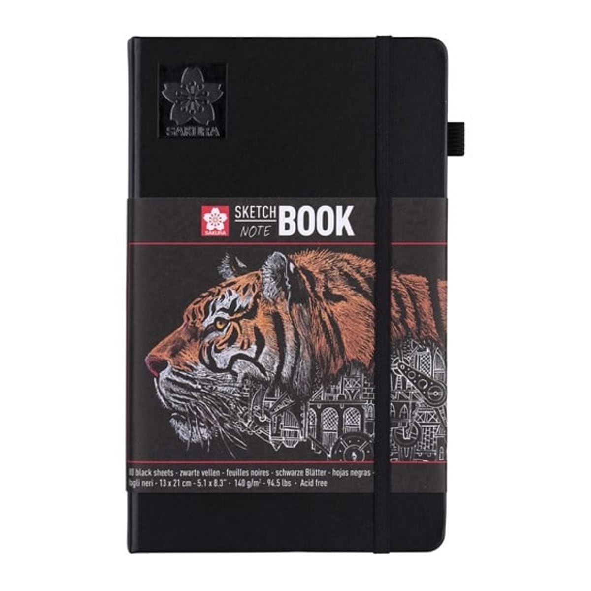 Caderno de Esboços de Folha Negra Sakura 1