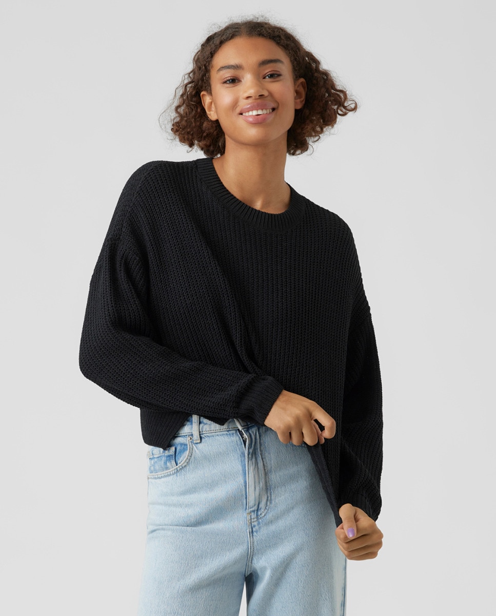 Pull à manches longues et col rond