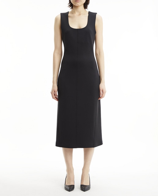 Imagen 0 de Vestido midi liso sin mangas