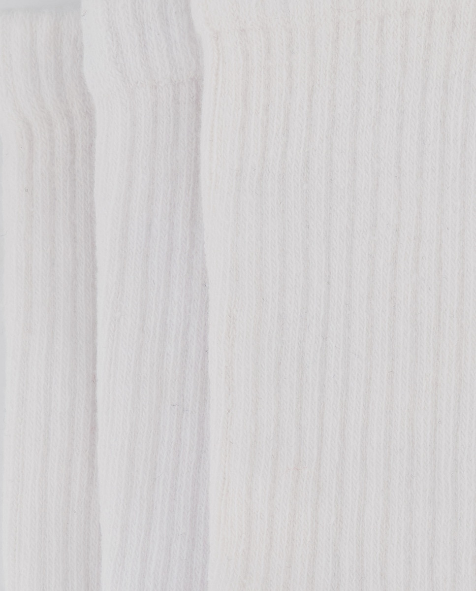 Pack 3 calcetines deporte lisos infantil Blanco-2