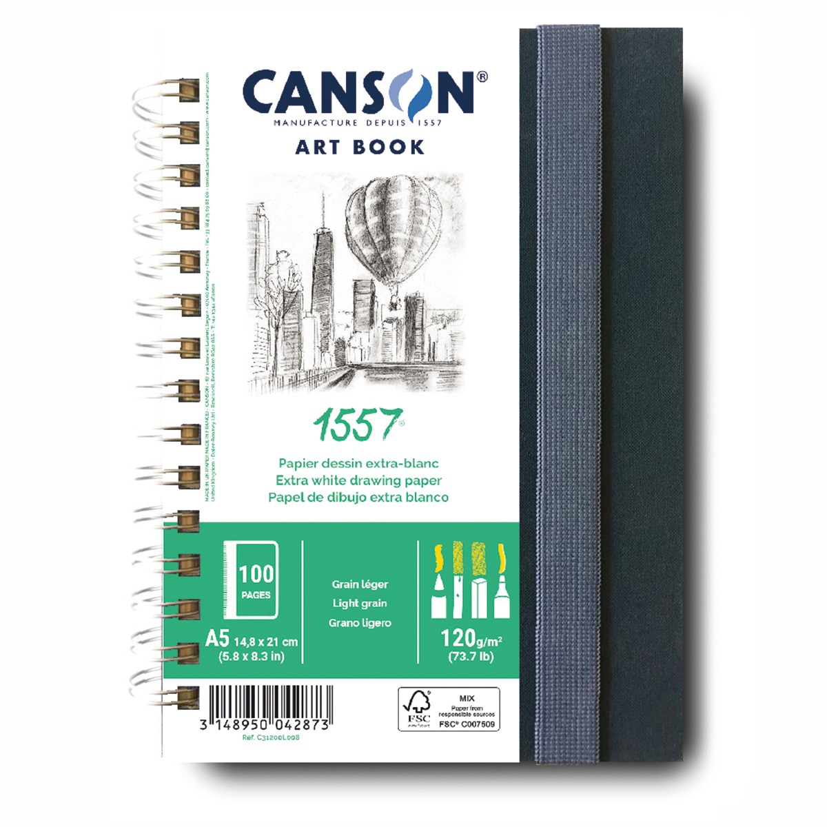 Caderno 50 Folhas Fino JA 1557 - 120 g - 14,8x21 Branco-1