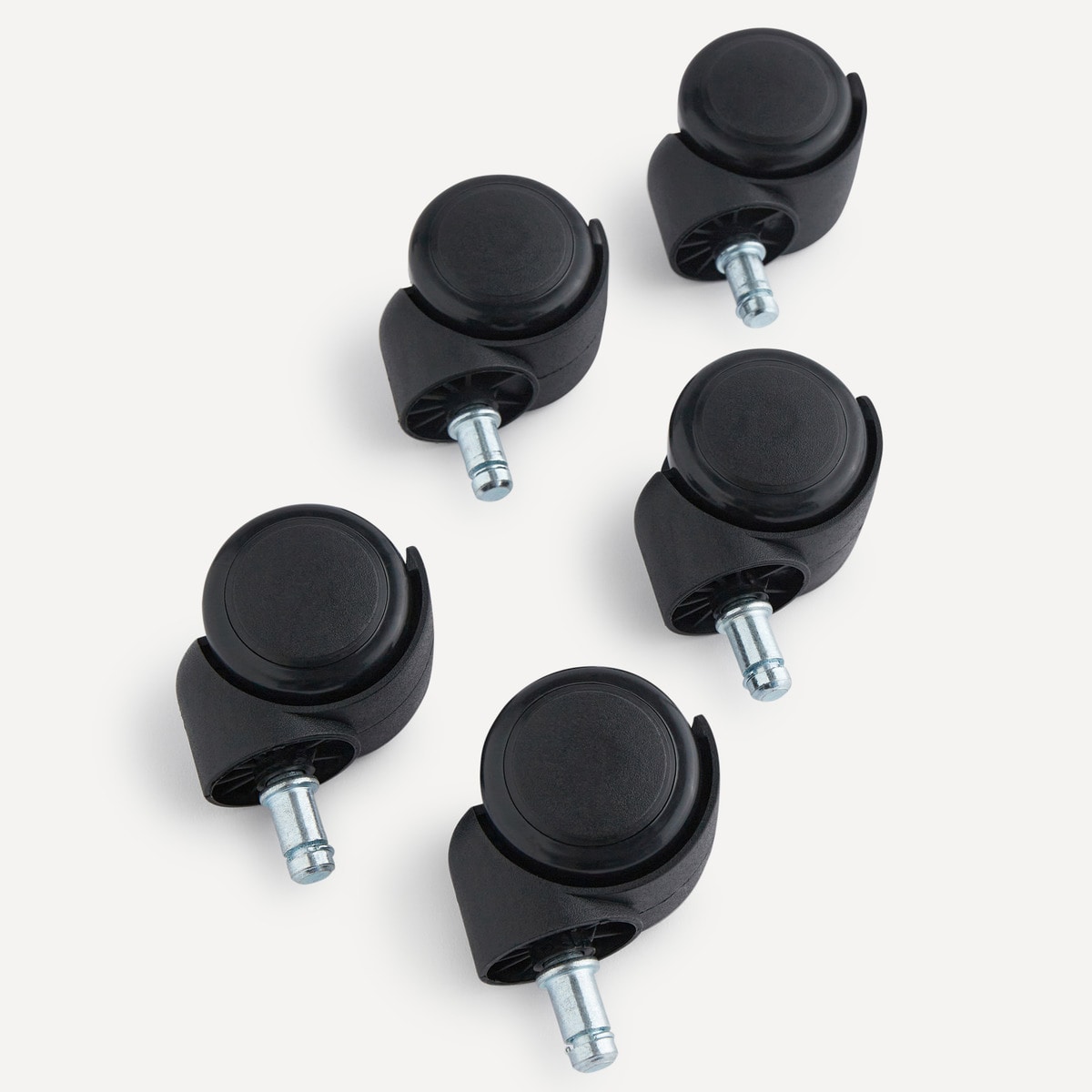 Juego de 5 ruedas para silla de escritorio El Corte Inglés Negro-5