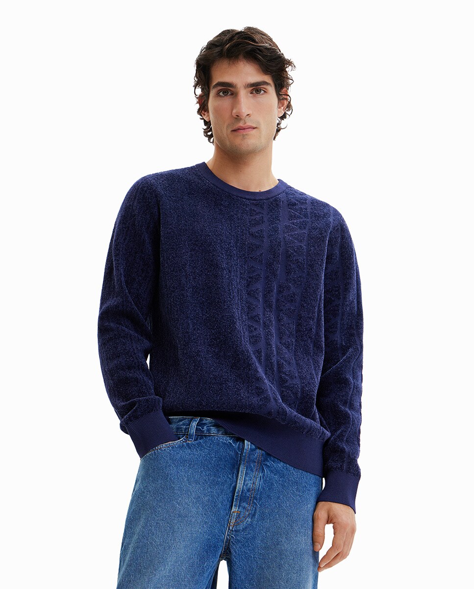Pull avec motifs en jacquard