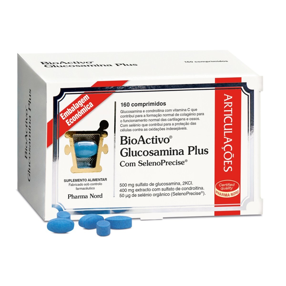 Suplemento Alimentar BioActivo Glucosamina Plus - 160 comp. 1