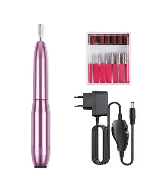Imagen 0 de Pulidora de uñas de 12W, hasta 20.000rpm. Velocidad regulable. Incluye 6 cabezales de pulido y 6 limas.