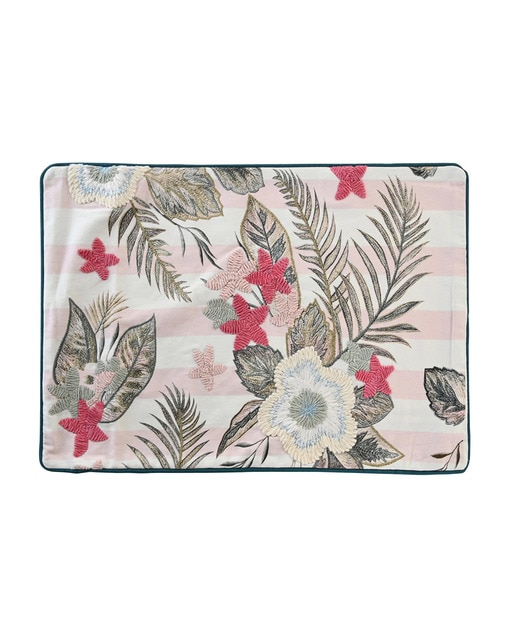 Imagen 0 de Funda cojín algodón 60 x 1 x 40 tropical verde