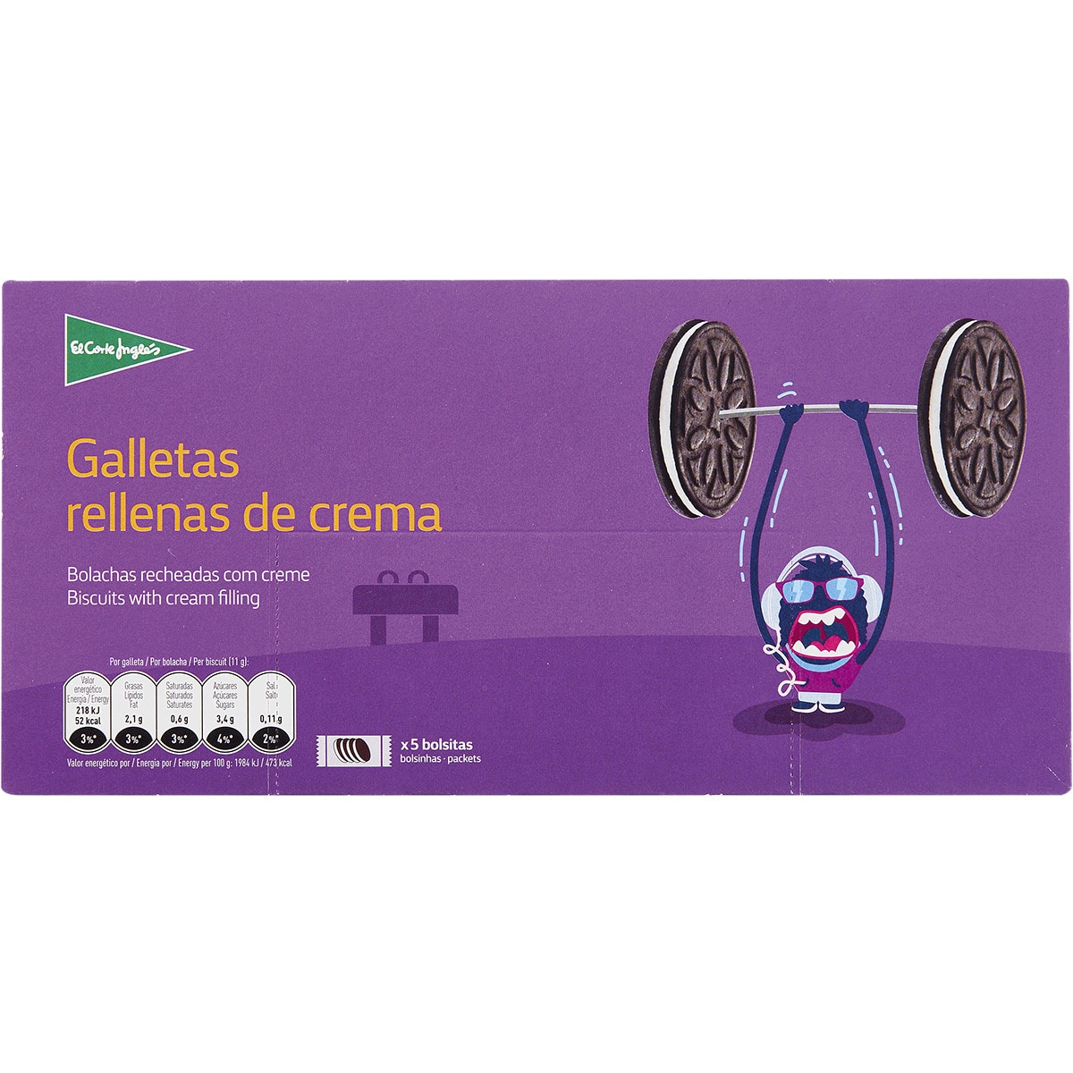 Bolachas Recheadas com Creme embalagem 220 g