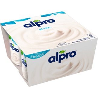 Yofu de Soja Natural Vegan Pack 4 embalagem 125 g - Alpro