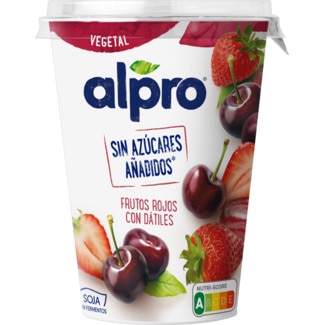 Soja Frutos Vermelhos sem Açúcar Vegan embalagem 400 g - Alpro