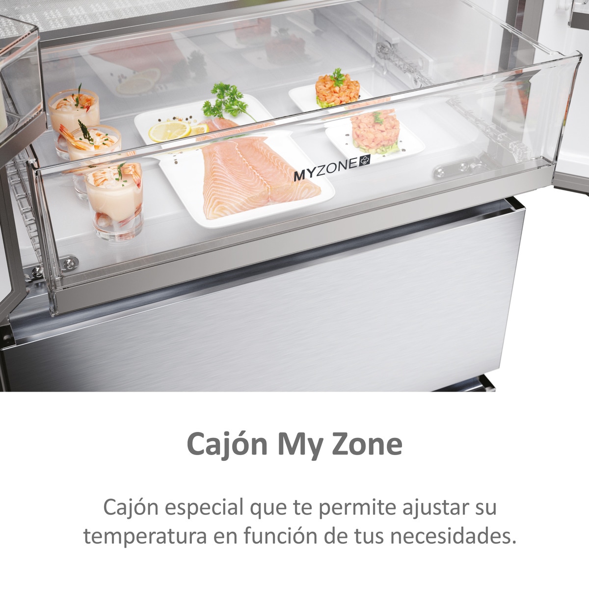 Frigorífico Americano Haier de 4 Portas Série 5 HFR5719ENMG No Frost MyZone Plus French Door 70 de 190 cm - Silver Inox-15