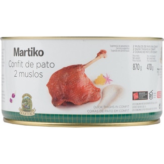 confit de pato 2 muslos sin gluten lata 870 g - Martiko