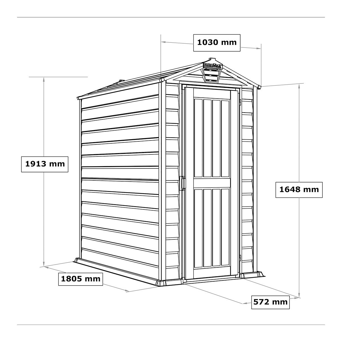 Caseta PVC Evermore 103x191,3x180,5 cm Gris-8