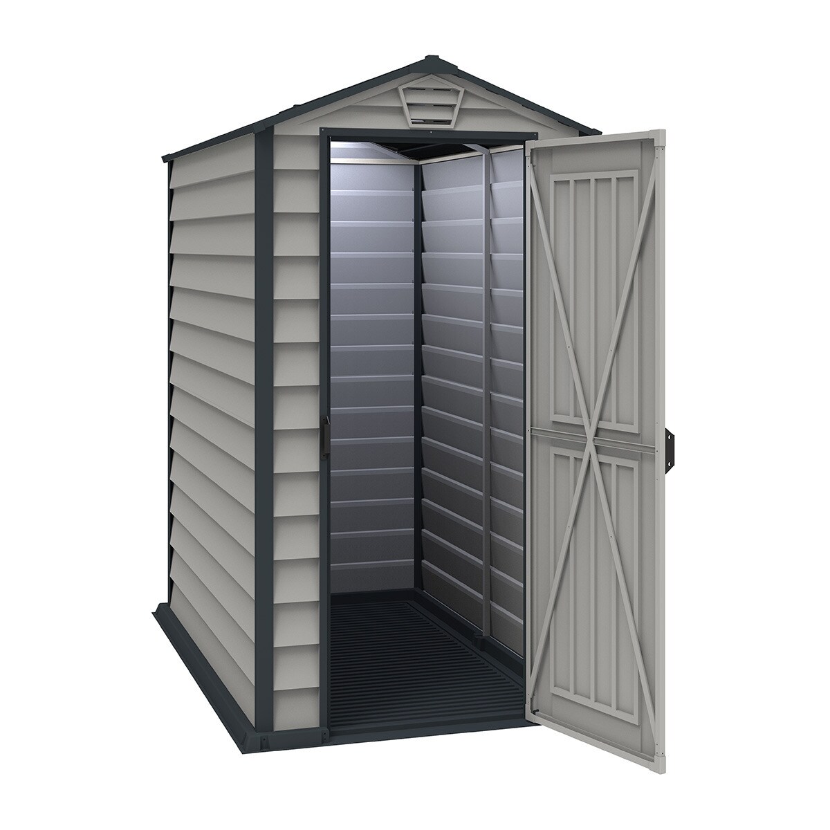 Caseta PVC Evermore 103x191,3x180,5 cm Gris-2
