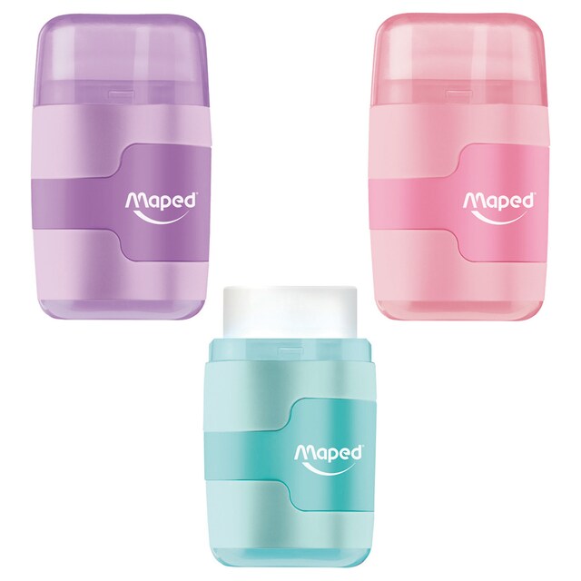 Imagen 0 de Sacapuntas Goma Connect 2 Orificios Pastel MAPED